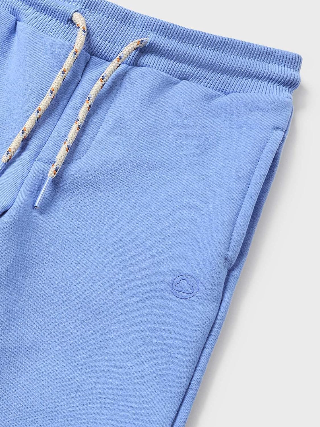 Mayoral Basic Cuffed Fleece Trousers for Baby-Boys Sky