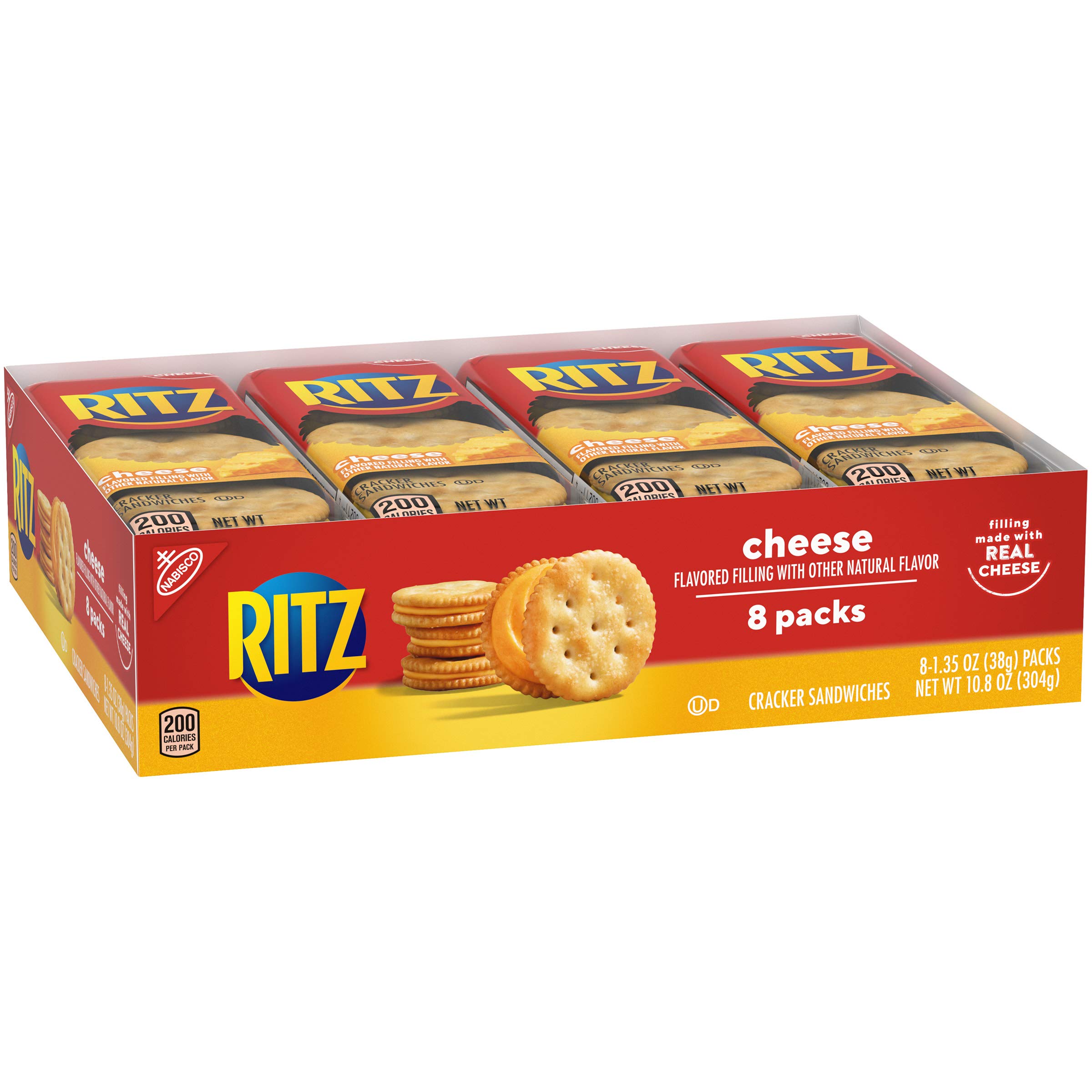 Buy RITZ Cheese Sandwich Crackers, 112 1.38 oz Snack Packs (14 Boxes