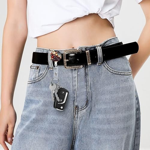 Miniatura 7 de LZQPOEAS Carretes retráctiles con clip giratorio, soporte para tarjeta de identificación de motociclista de Santa Claus para enfermera, clip con