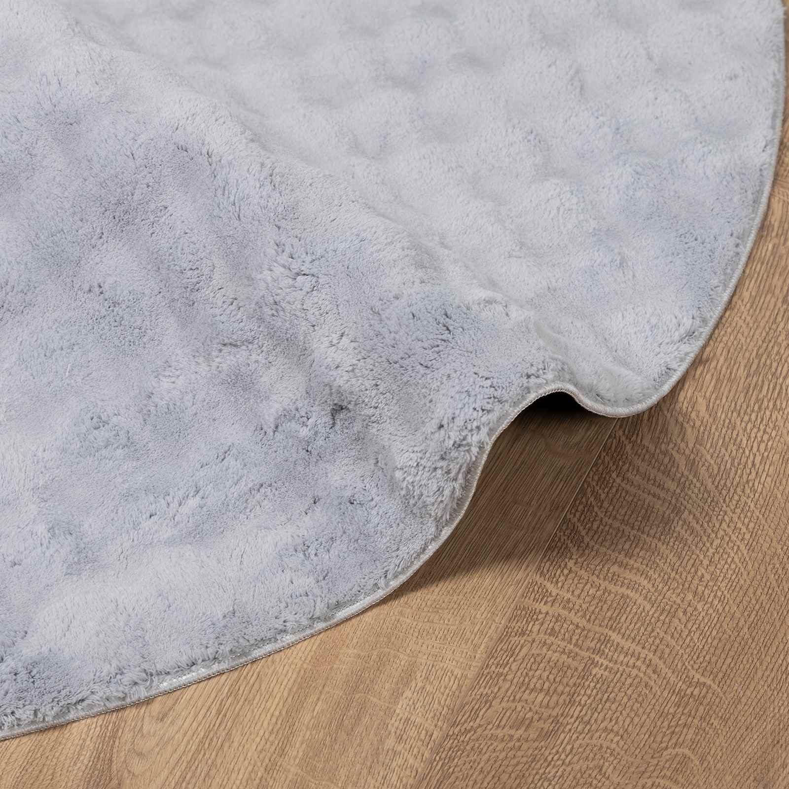 Alfombra redonda SIROLO gris 120 cm poliéster para interiores