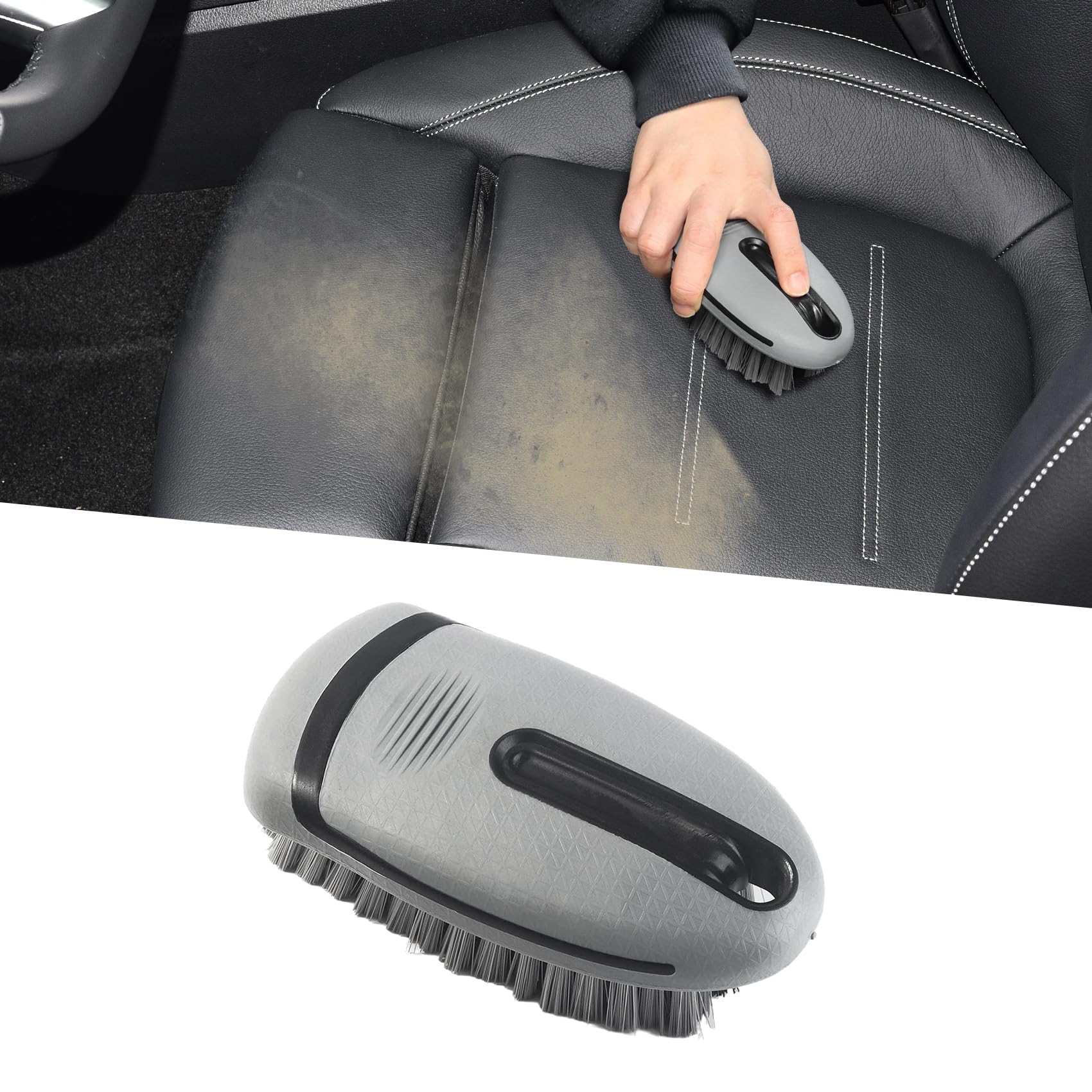 Carpet and Upholstery Cleaning Brush, Detailing Supplies, Carpet Scrubber Stiff Bristle Detailing Scrub Brushes, Universal Car Accessories Interior Leather Brush for Car and Home