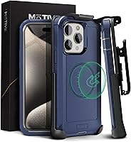 Vista 20 de MOTIVE Funda diseñada para iPhone 15 con clip para cinturón, funda magnética compatible con Magsafe, resistente y protección de grado militar
