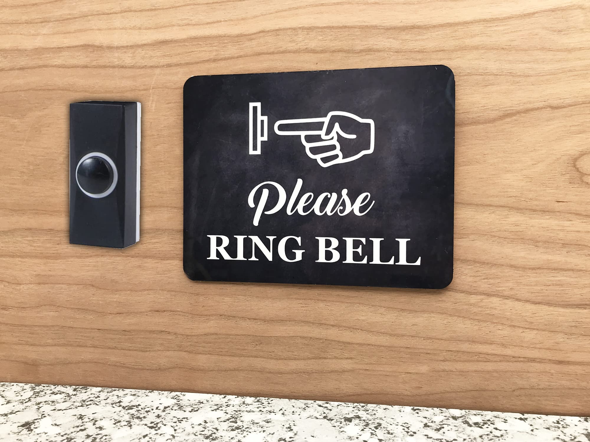 Please Ring Bell Schild Aus Aluminium – Selbstklebend, 15x9 Cm Für Tür & Empfang