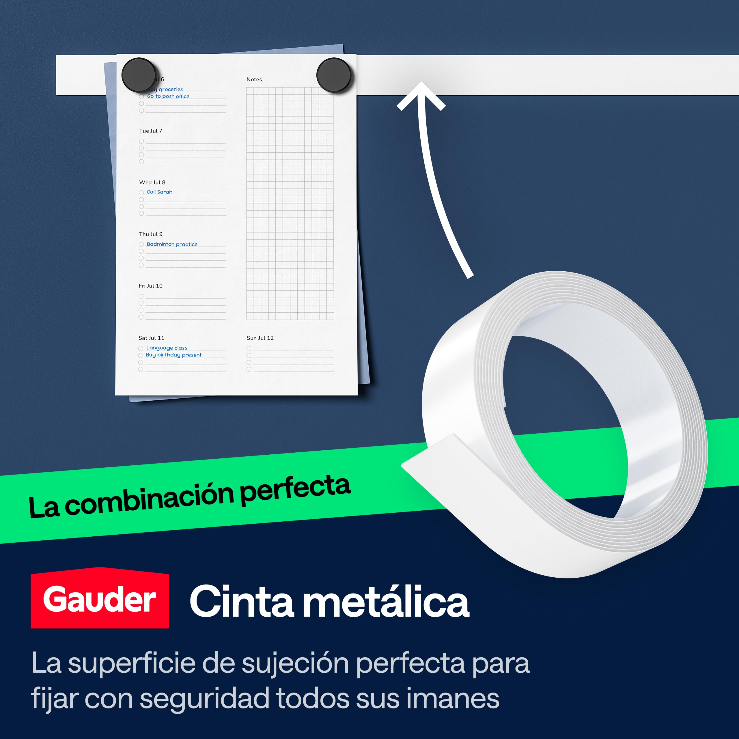 GAUDER Imanes para Pizarra Magnética - Imanes Redondos para Pizarra Blanca, Nevera y Oficina - Discos de Ferrita (31 x 10 mm - 24 Unidades - Negro)
