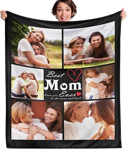 Manta personalizada con foto haz una manta de franela personalizada con imagen a mi mamá manta de recuerdo personalizada para la mejor mamá de la