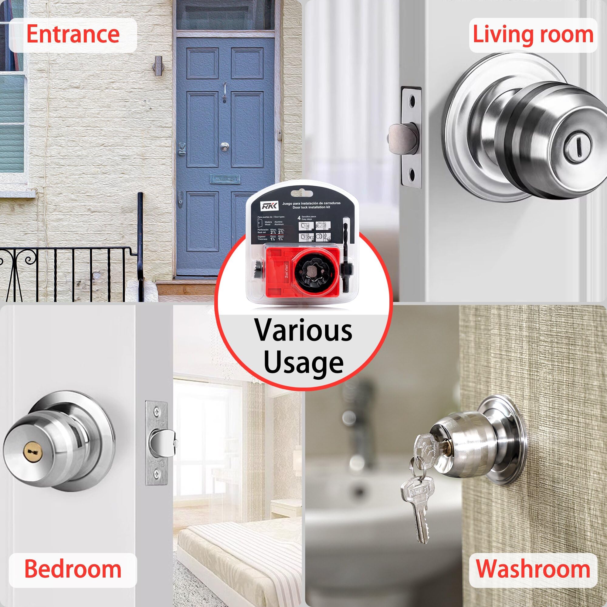 RKK Door Lock Installation Kit - Secure Your Doors! -4
