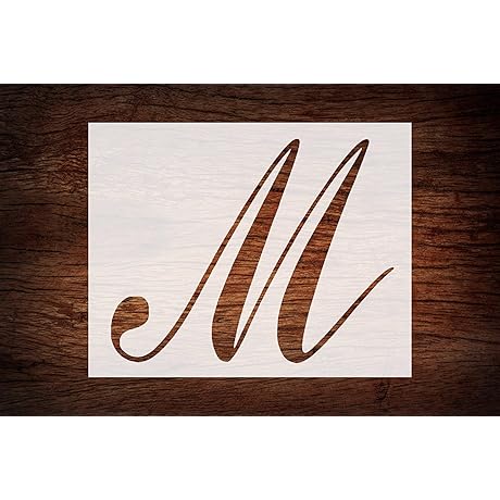 Reusable Script "M" Stencil: Elevate Your Artistic Crafts
