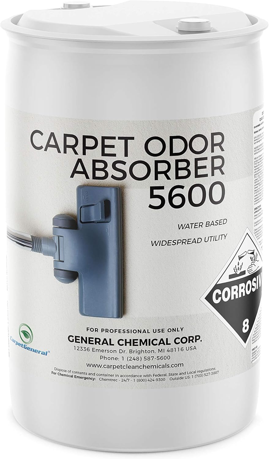 Carpet Odor Absorber Solution 5600 Deodorizer Neutralize Odors Concentrated Carpet Freshener Pet Whiff Eliminator Multi-Purpose Solution for Residential & Commercial Use (5 Gallon)