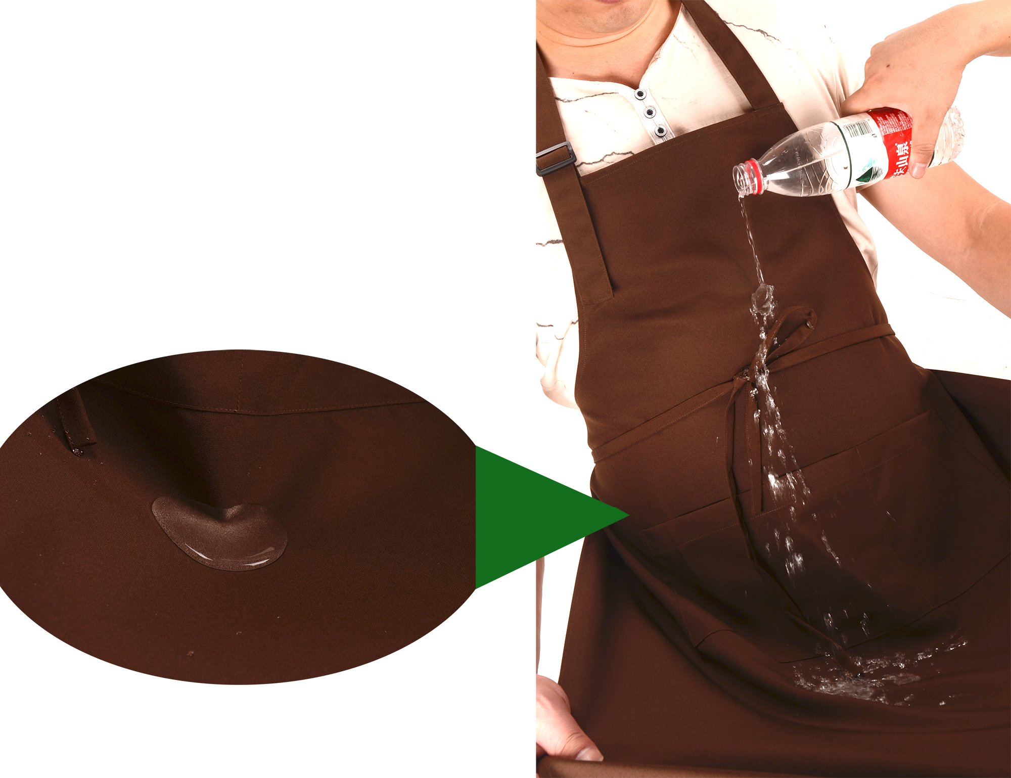 Sew Ur Vida Ajustable fría Impermeable Babero Delantal con 2 Bolsillos, Resistente, fácil de Limpiar, Apto para el hogar Cocina jardín y Restaurante, Unisex