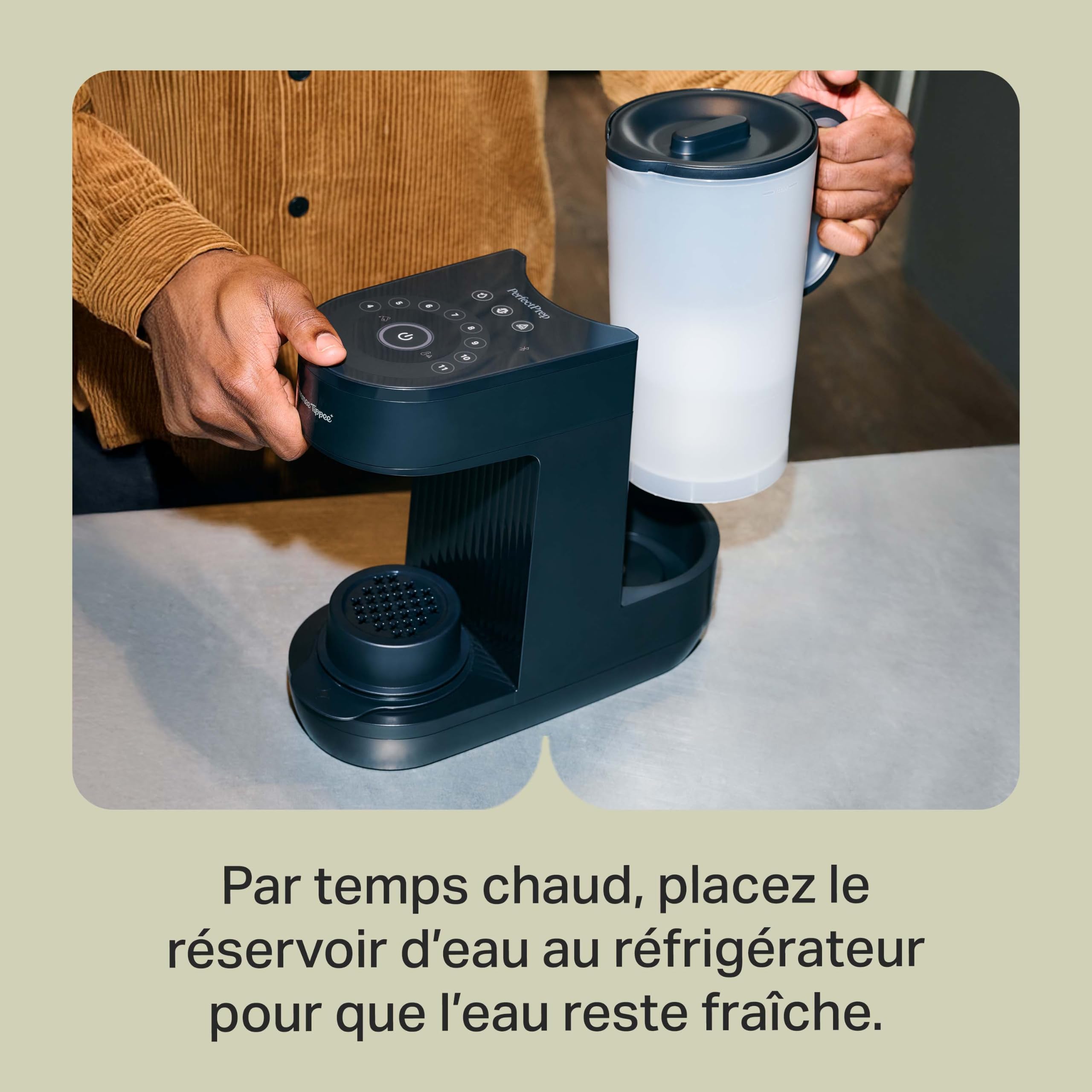 Tommee Tippee Perfect Prep, Préparateur de Biberons, Prépare un Biberon de Lait Infantile en 90 Secondes*, de Jour Comme de Nuit, avec Filtre à eau Antibactérien et Application Connectée