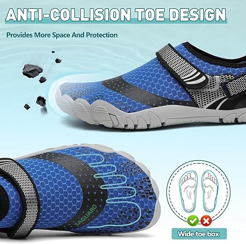 Miniatura 3 de SAGUARO Zapatos de agua para hombre y mujer, secado rápido, para natación, surf, playa, kayak, zapatos descalzos, puntera ancha