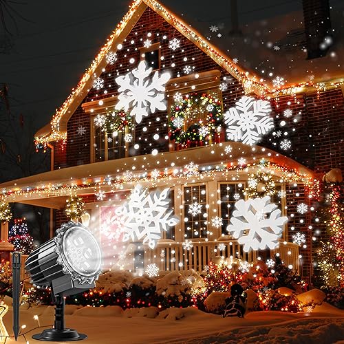 Miniatura 9 de Proyector de luces de Navidad para exteriores, proyector de luz de Navidad dinámico 3D luces de Navidad para exteriores, iluminación decorativa de
