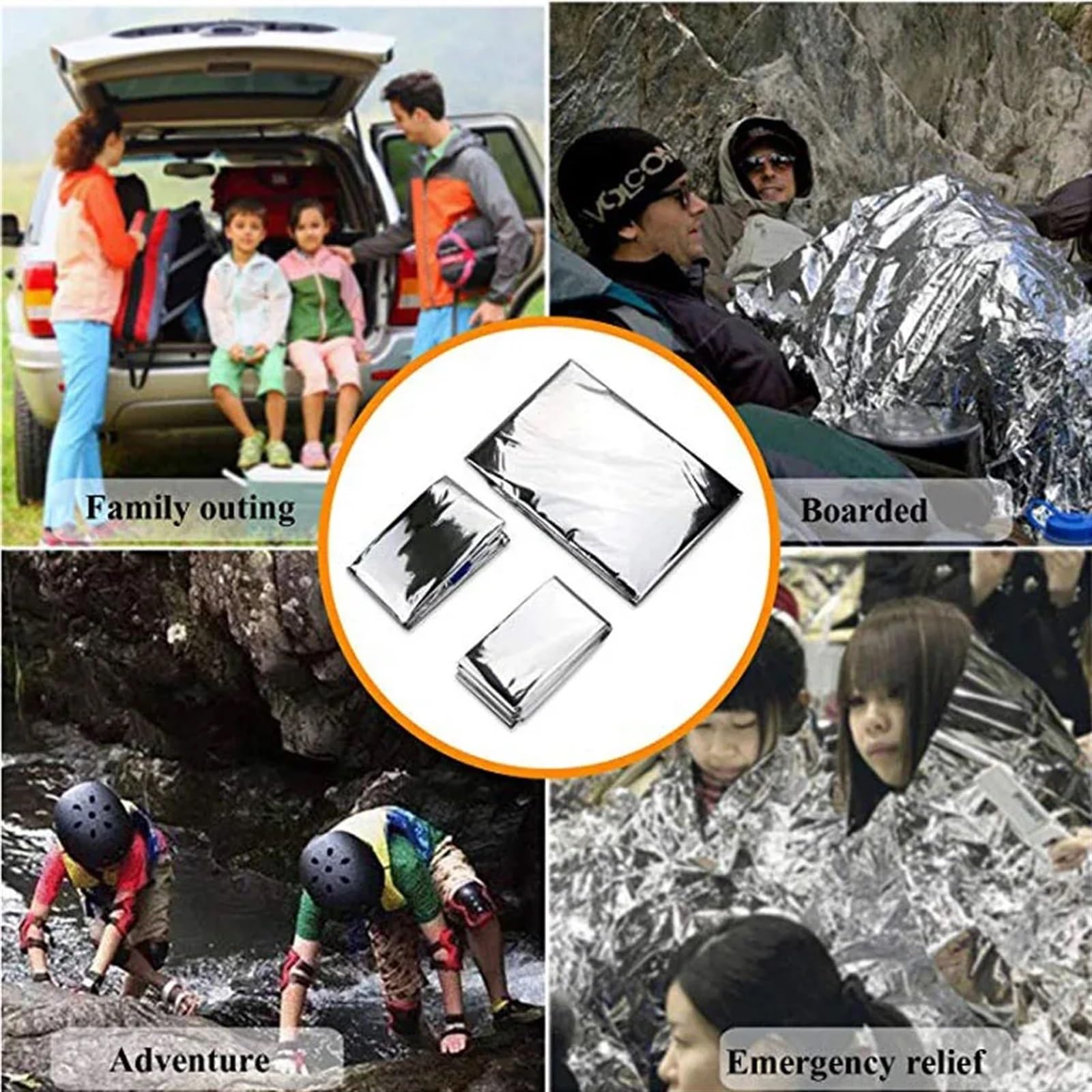 1/10PCS Notfall Decke Falten wasserdichte Aluminium Folie Wärmedämmung Decke Wildnis Rettungs Decke(GS-130-10PCS)