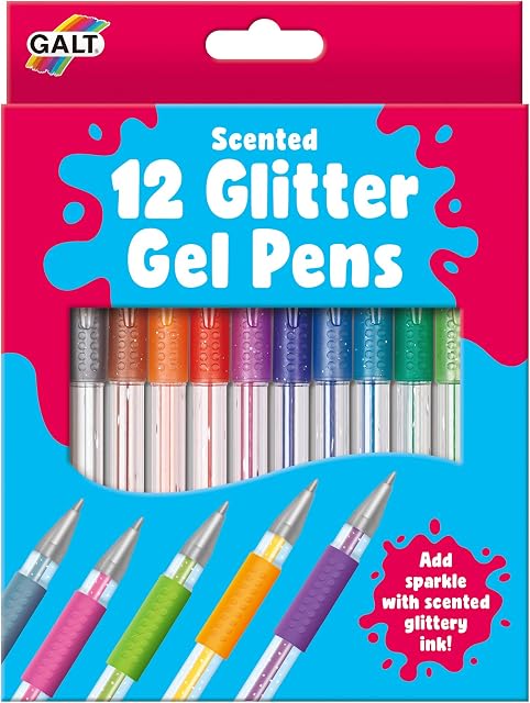 Galt Toys, 12 Glitter Gel Pens, Glitter Pen Set, Ages 6 Years Plus