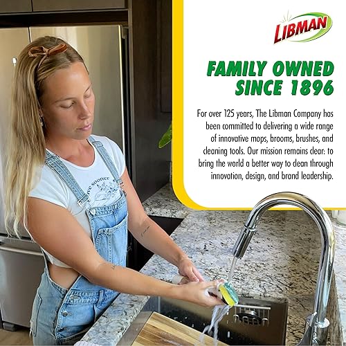 Vista 22 de Libman Kit de cepillos de limpieza verde y blanco, juego de 3 piezas, cepillos multiusos para cocina, lavabos, fregaderos, lavavajillas