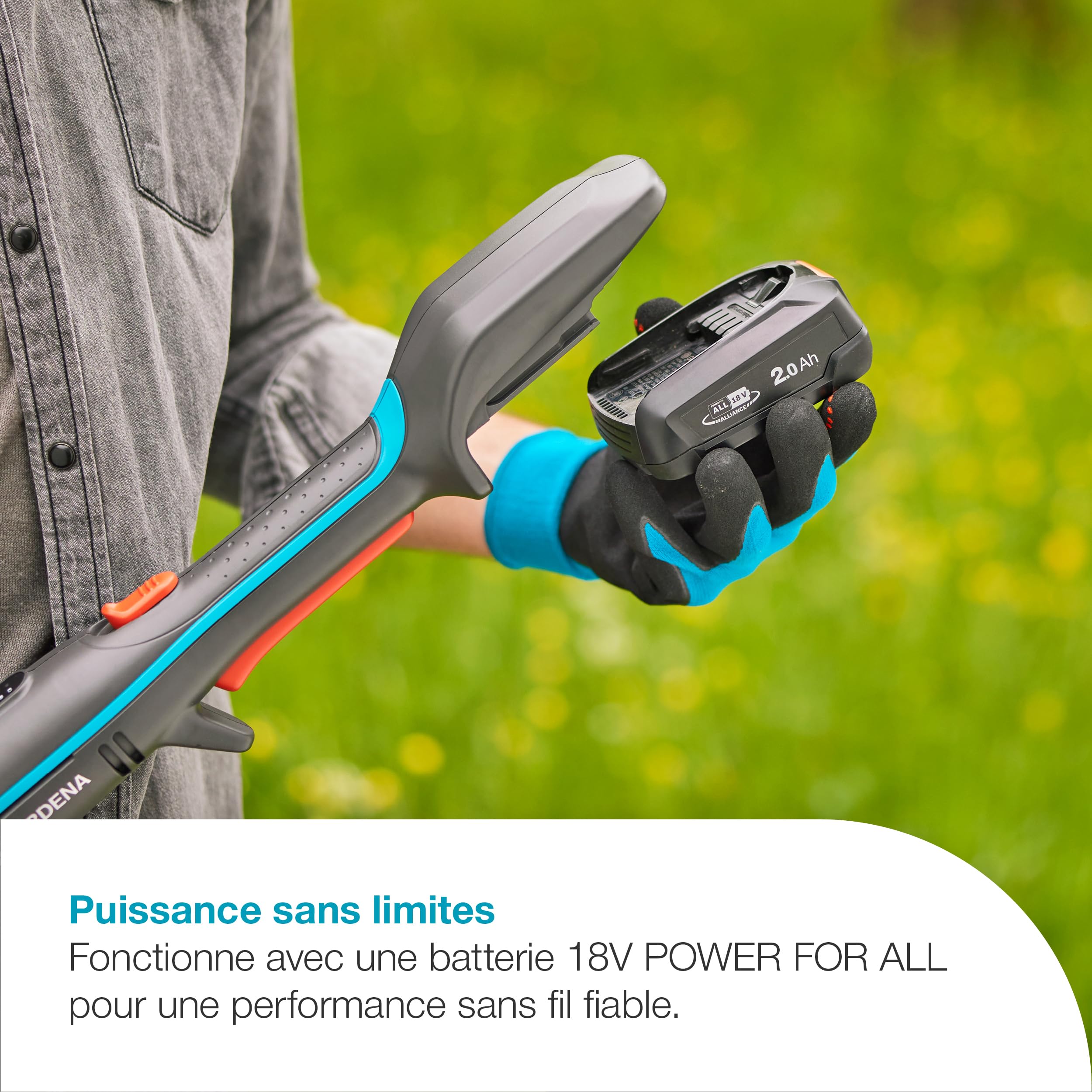 Gardena Coupe-Branches télescopique HighCut 250/18V P4A - sans Chargeur ni Batterie: Télescopique, Portée Jusqu’à 4 m, Lames en Acier, Tête pivotante, sans Fil (14774-55)