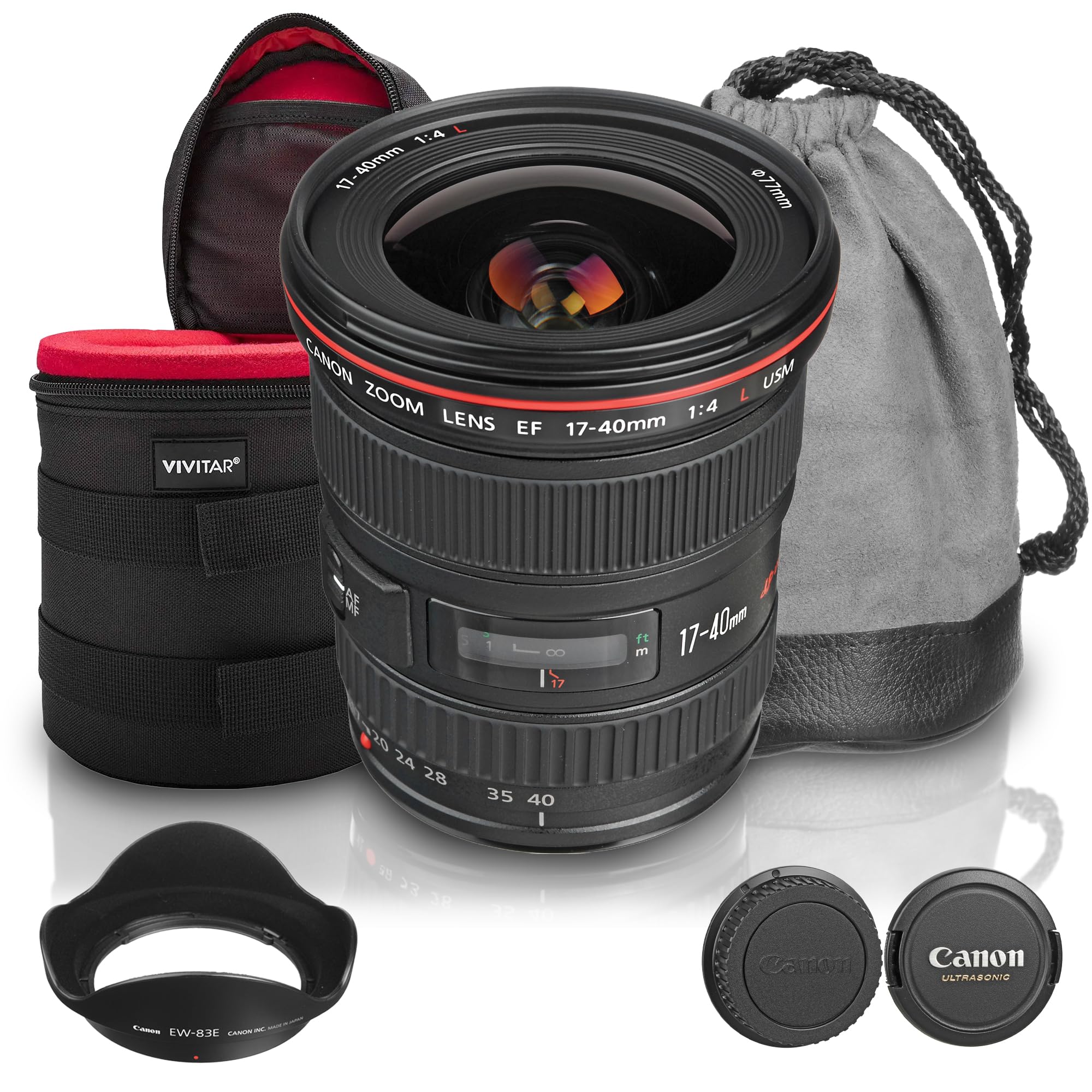 Canon EF 17-40mm f/4L USM Lens Bundle | Ultra-Wide Zoom with