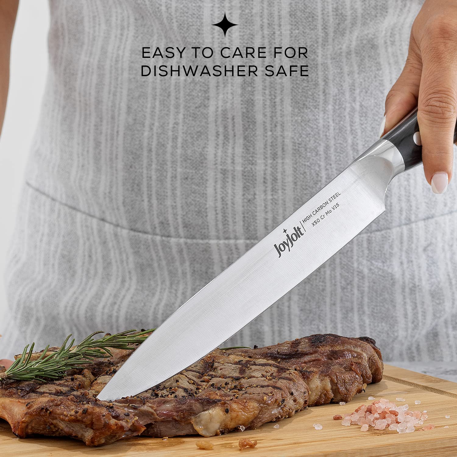 JoyJolt 8” Carving Knife. High Carbon x50 German Steel Kitchen Knife. Magnetic Gift Boxed Brisket Knife — Amazon image 6