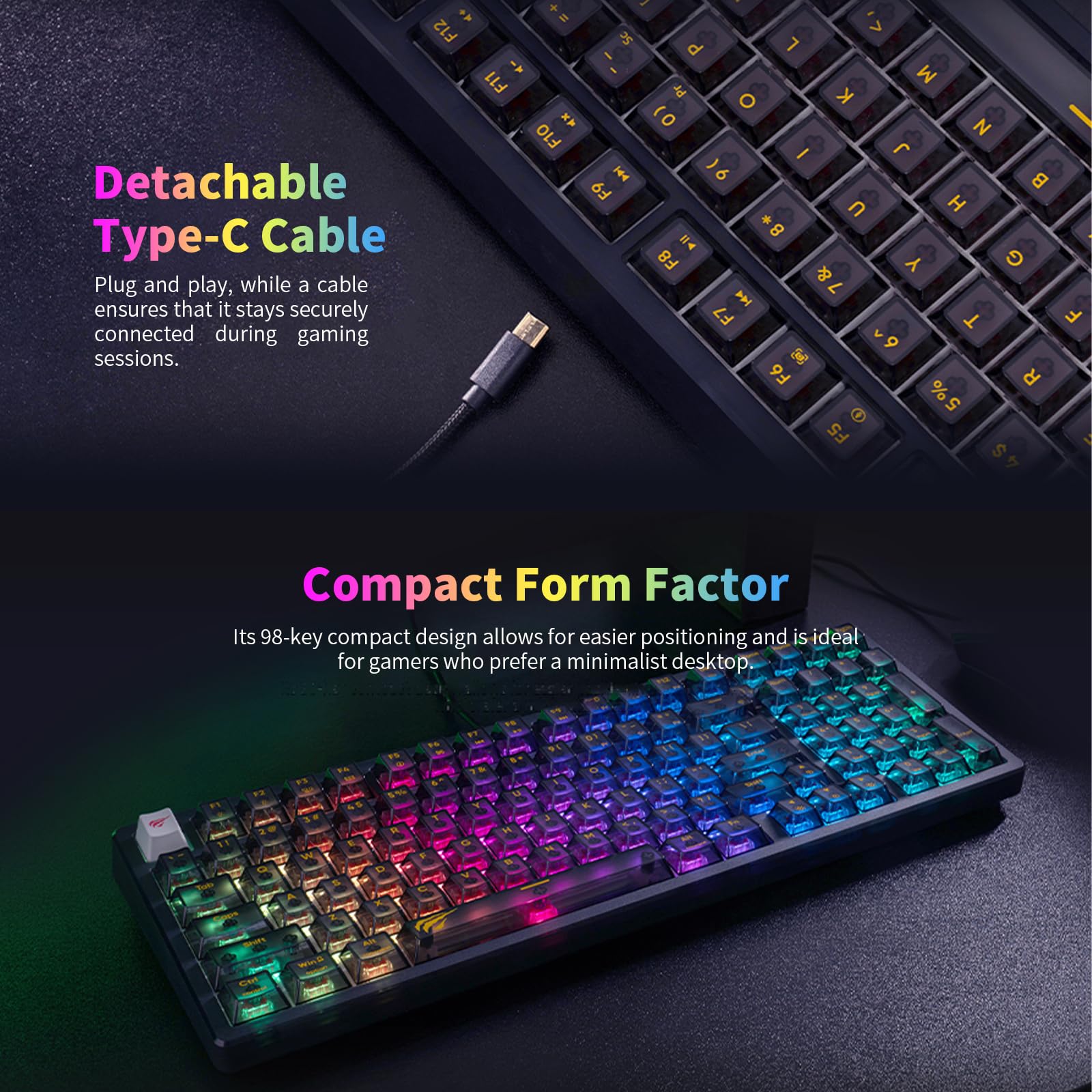 Gamenote KB875L Kablolu Mekanik Rgb Game Klavye : Amazon.com.tr