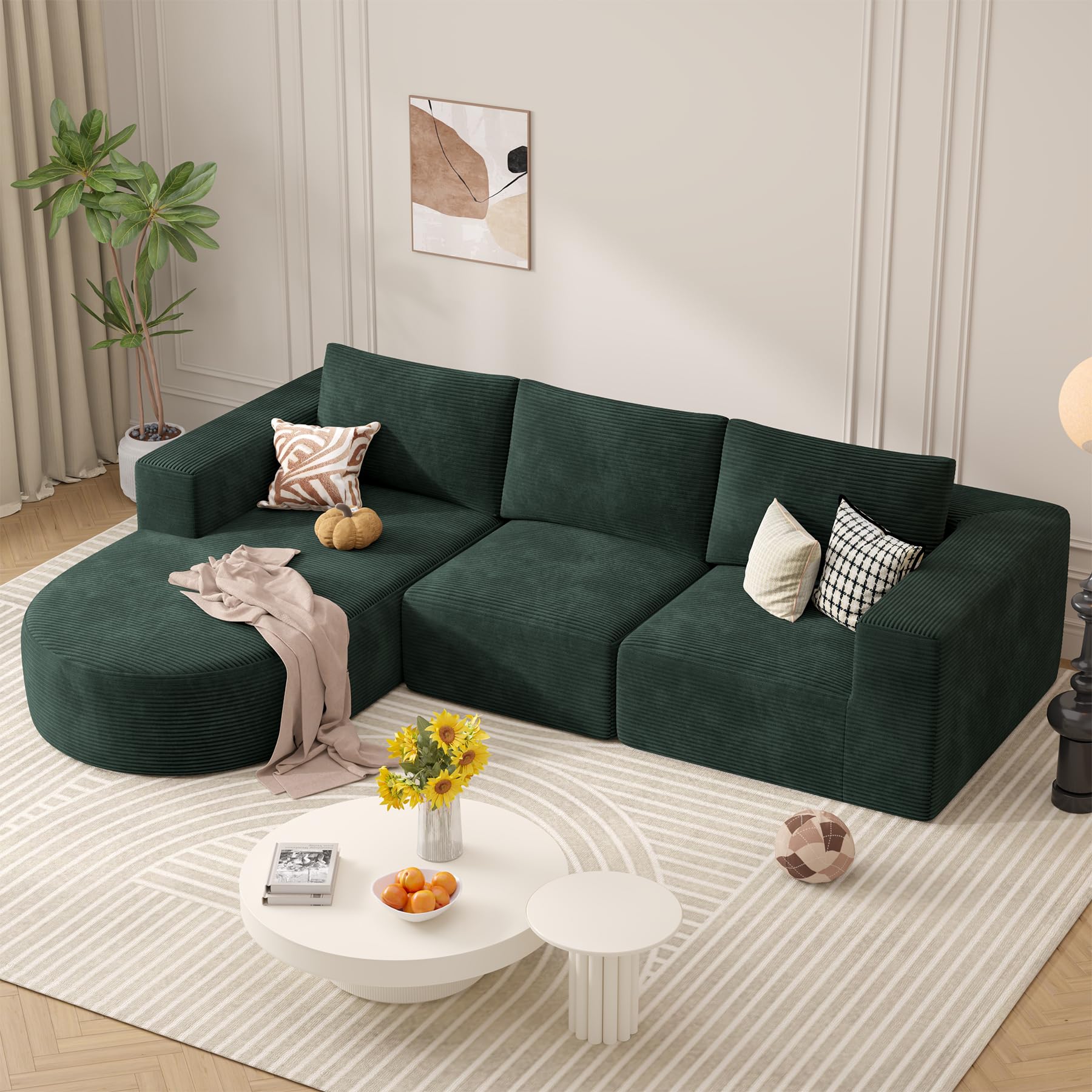 Amazon.com: L-Shaped Boneless Couch,104