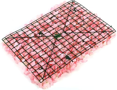 Miniatura 5 de LOYALHEARTDY 12 paneles de pared artificiales de flores rosas de 24 x 16 pulgadas, decoración de flores de pared de rosas, decoración de escenario