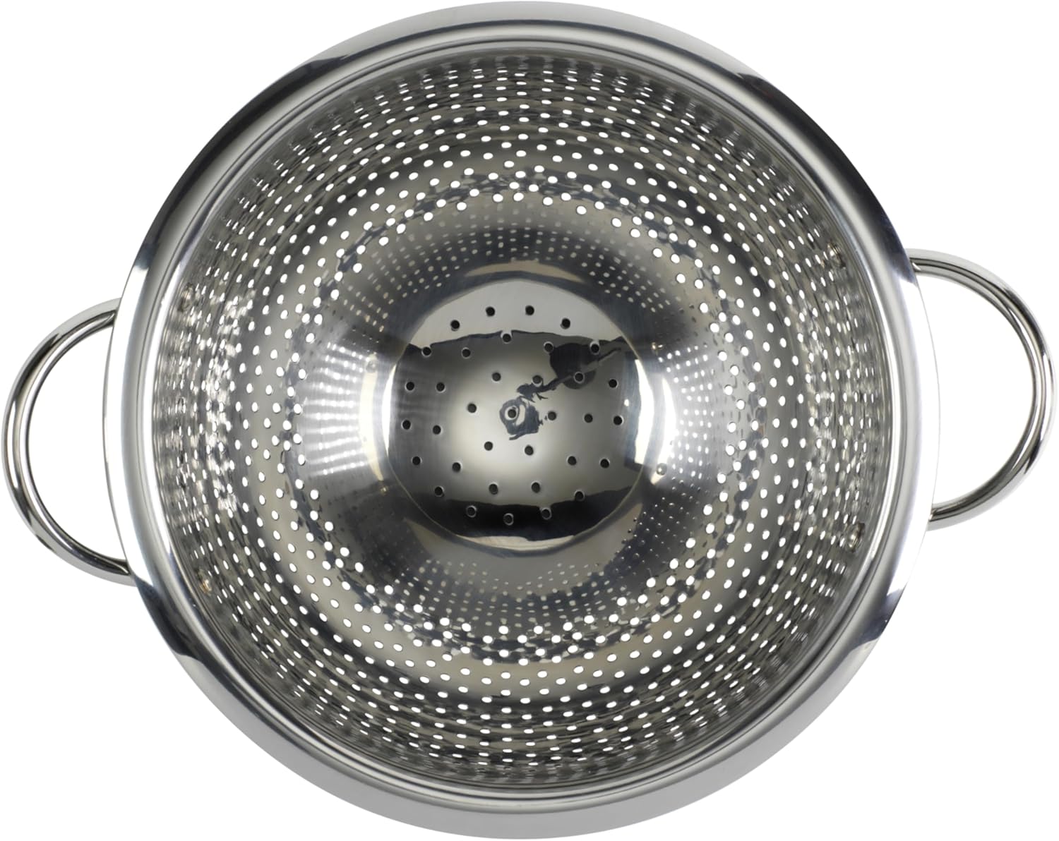 GoodCook Colander Premium Stainless Steel Construction with Handles and Elevated Pedestal Foot, 5-Quart, Black