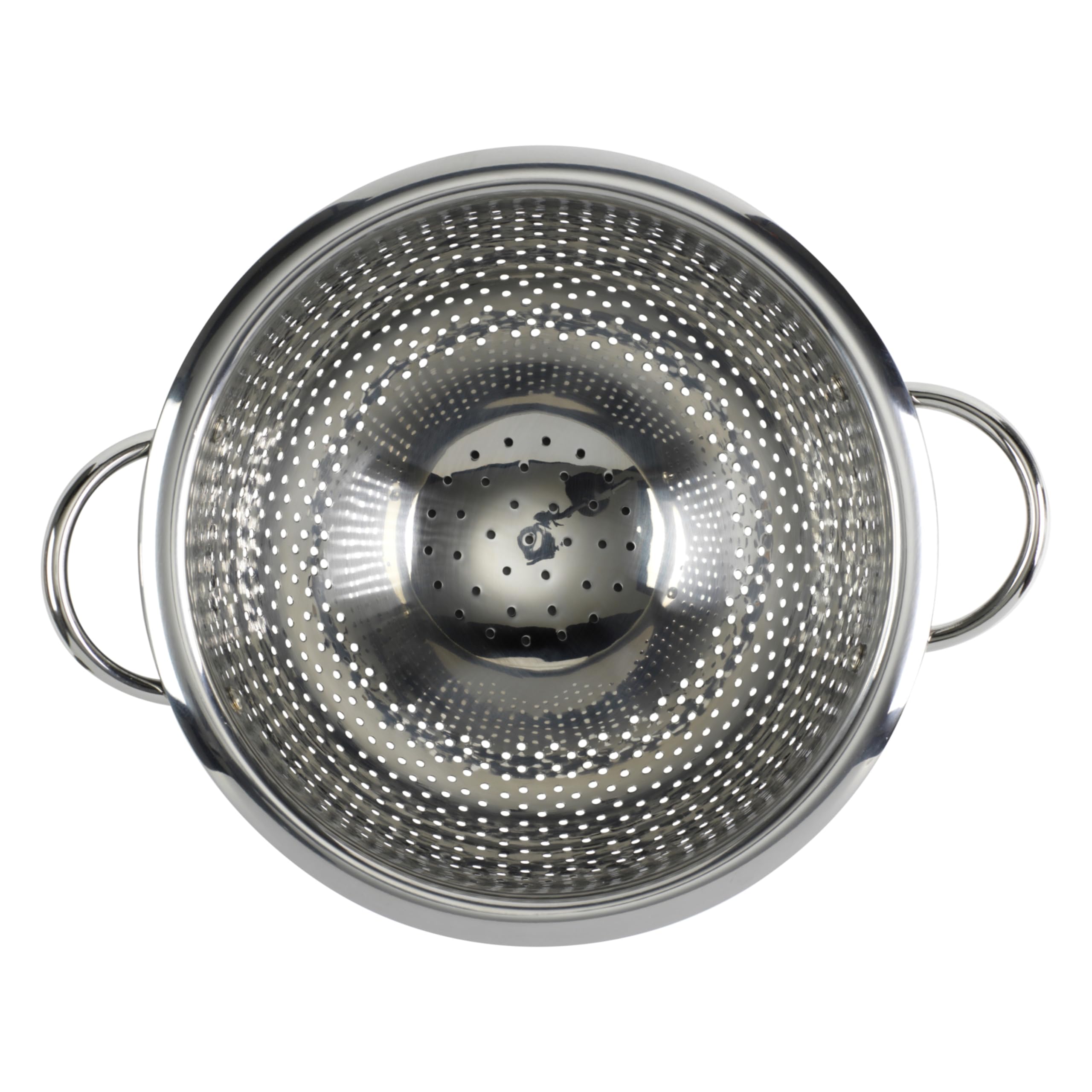 GoodCook Scolapasta gourmet, capacità 5 qt, in acciaio inox, con manici e piedistallo rialzato, nero intenso