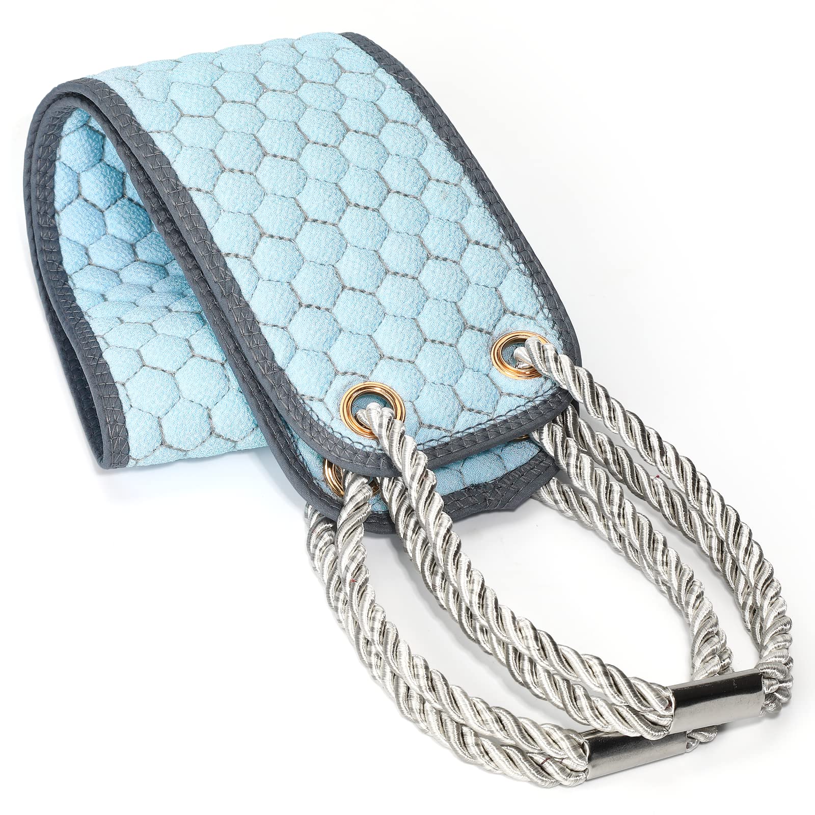 dodiff Exfoliating Back Scrubber for Shower, 38 Inches Back Washer with Handles, Exfoliating Washcloth Body Exfoliator Bath Tool to Scrub Your Body Deeply for Men & Women Exfoliation (Blue)