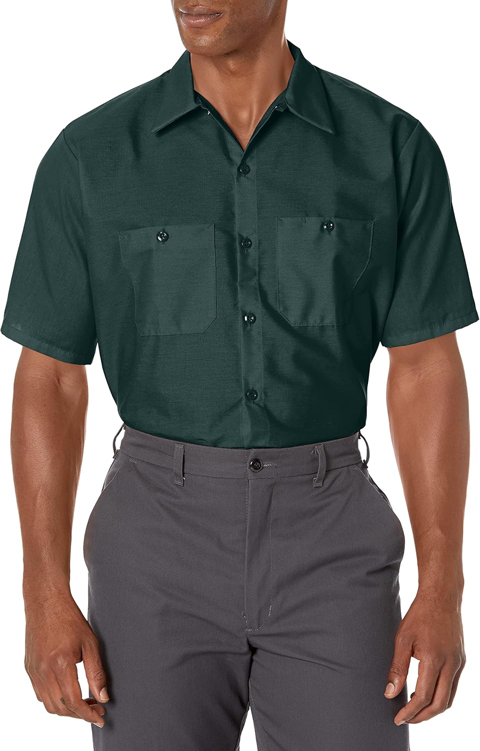 Red Kap Mens Industrial Work Shirt, Regular Fit, Short Sleeve - Image 3