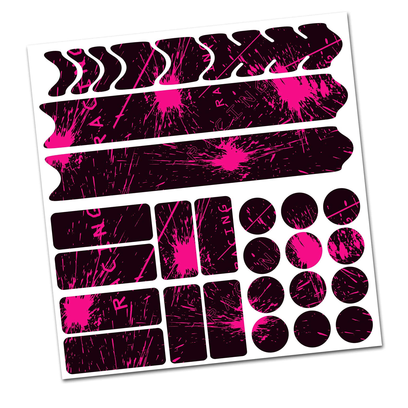 ochrona ramy roweru, folia ochronna na tylne trójkątne uchwyty, naklejka ochrona na ramy z karbonu MTB BMX, folia chroniąca lakier R159 R161 (różowa, 05 Racing Neon Pink)