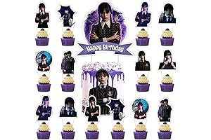 Wednesday Addams Cupcake Toppers: Endearingly Creepy Cake Decorations
