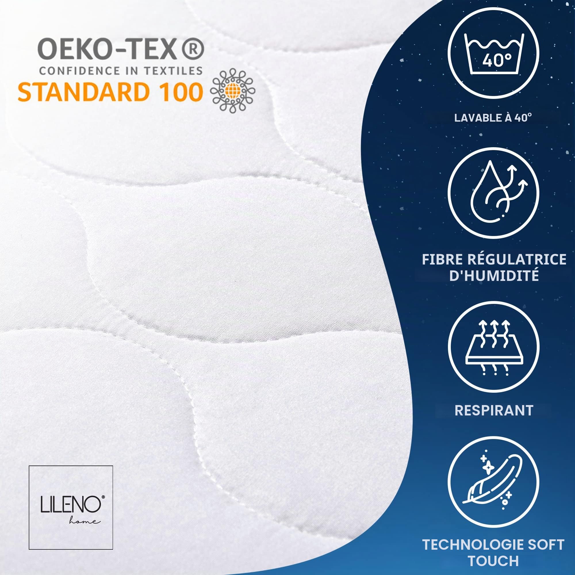 Vida GmbH Premium déjà Housse Housse de Matelas Surmatelas pour lit Enfant 70 x 140 x10 cm