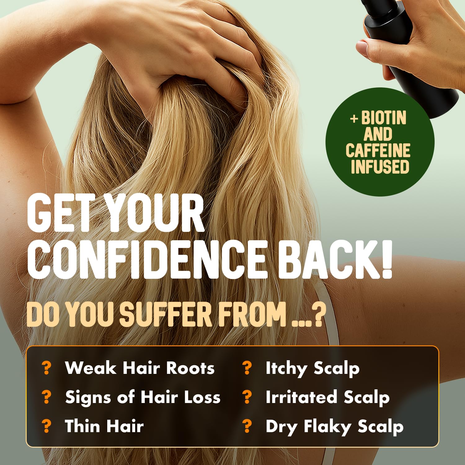 Hair Growth Serum Spray for Women & Men – Biotin & Caffeine Hair Loss Treatment, Anti-Thinning Hair Regrowth Oil, Advanced Thickening Formula – 1.7 fl. oz./ 50 ml - Image 4