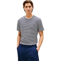 Tommy Hilfiger Uomo T-Shirt Maniche Corte Seasonal Stripe in Cotone