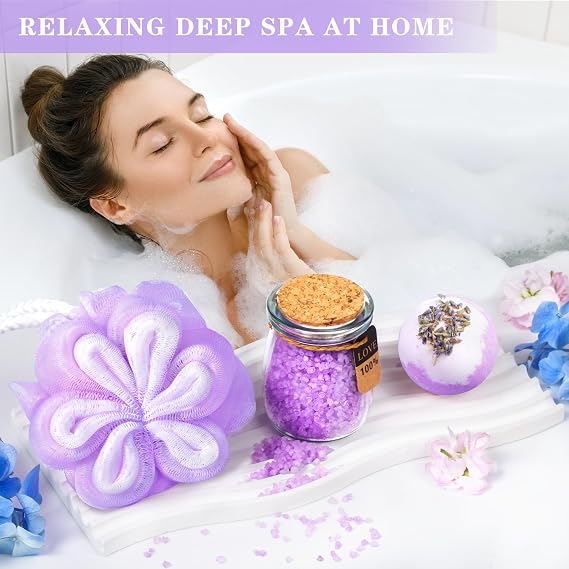 Gifts for Women, 9pcs Lavender Care Package Birthday Gifts for Women
