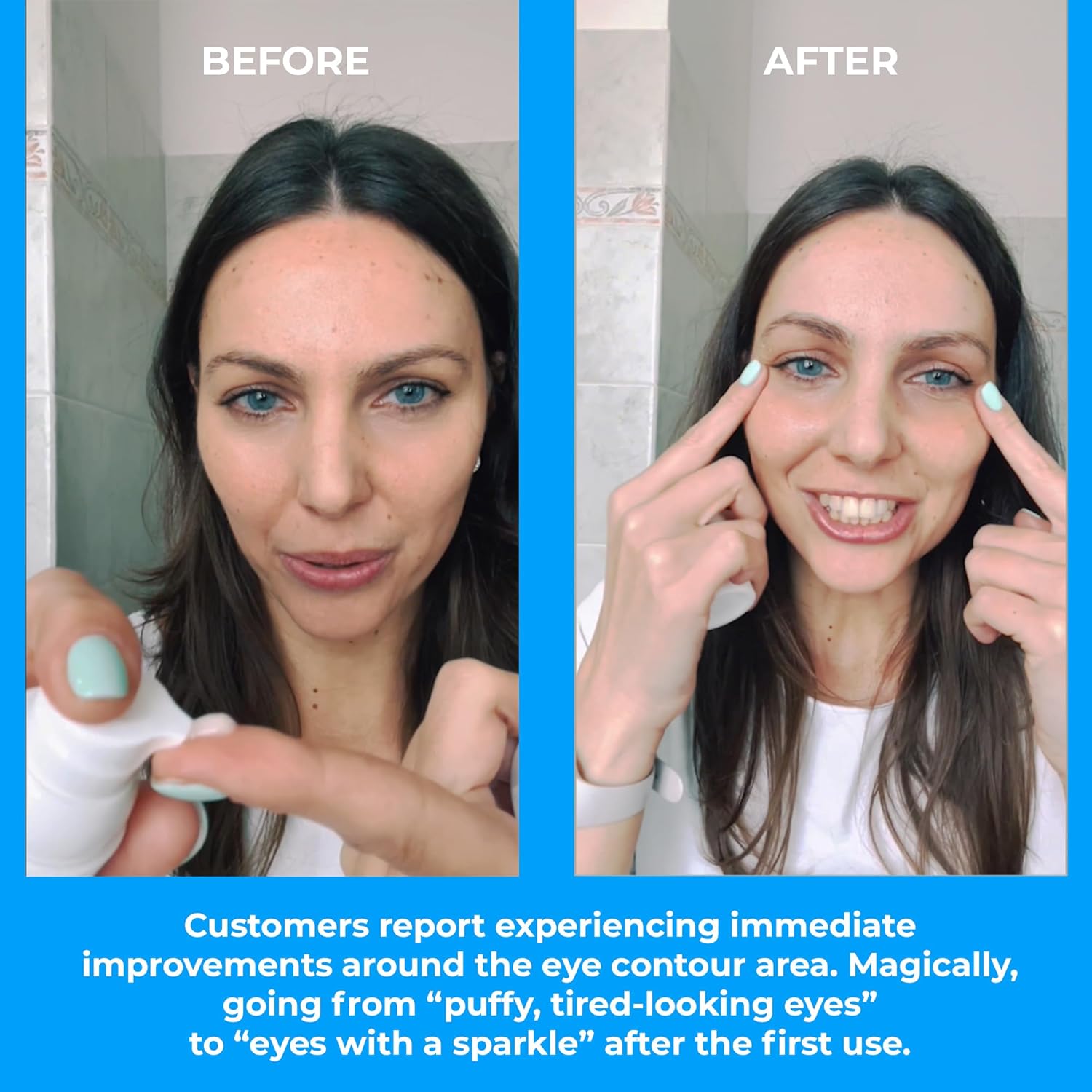 BERTOLI Firming Eye Serum for Wrinkles, Dark Circles & Puffiness – Under Eye Anti-Aging Serum with Hyaluronic Acid, Olive Oil, Chamomile & Red Grape Polyphenols – Made in Italy