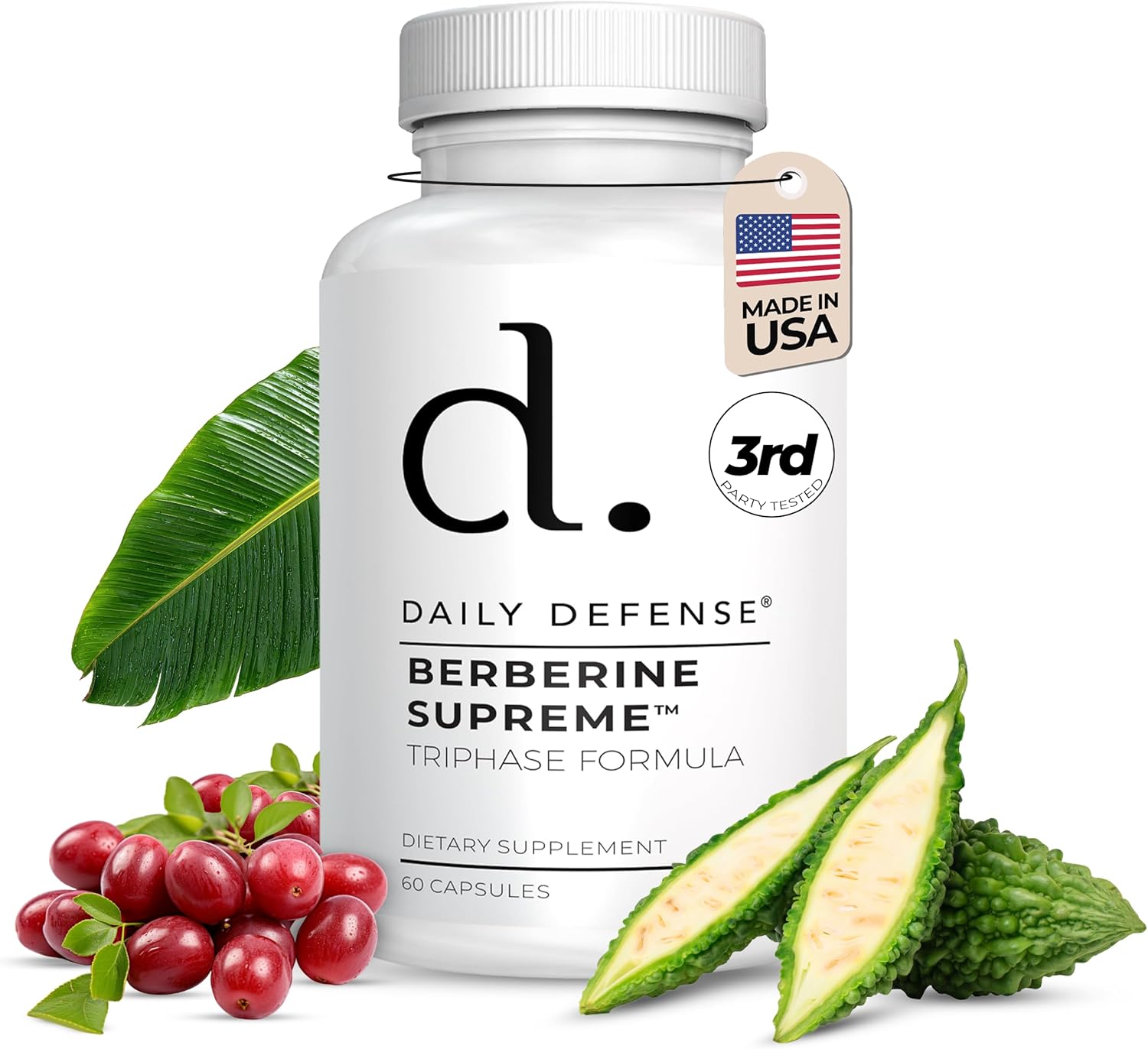 Pure Berberine Supplement 500mg for Weight Management - AMPK Metabolic Activator Berberine Complex for Cognitive, Immune, & Support, 60 Vegan Capsules, Made in The USA
