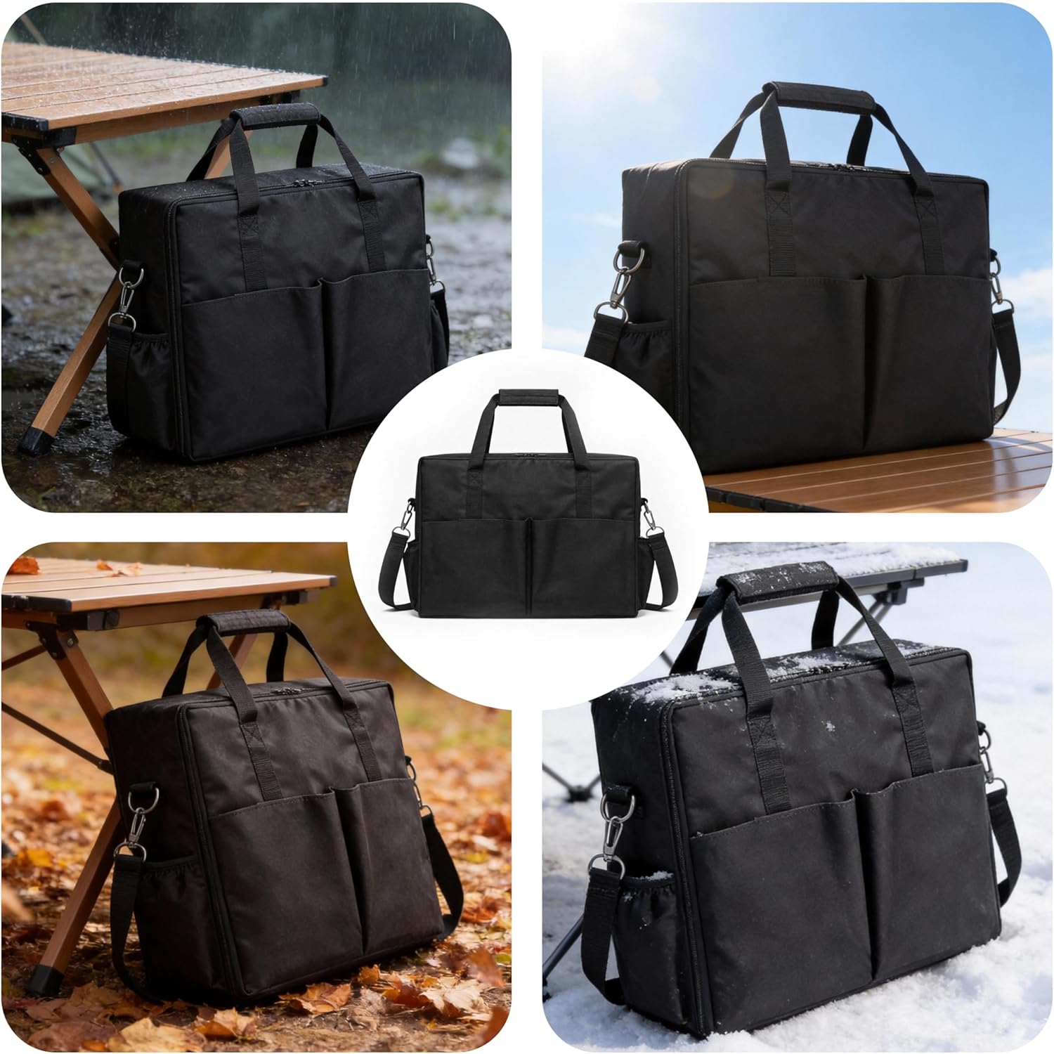 Griddle Carrying Bag for Blackstone Adventure Ready 12"x14" and 20"x14" 2-Burner Propane Camping Griddles, Portable Storage Case, Heavy Duty Weatherproof Protective Cover for Camping, BBQ, Tailgating