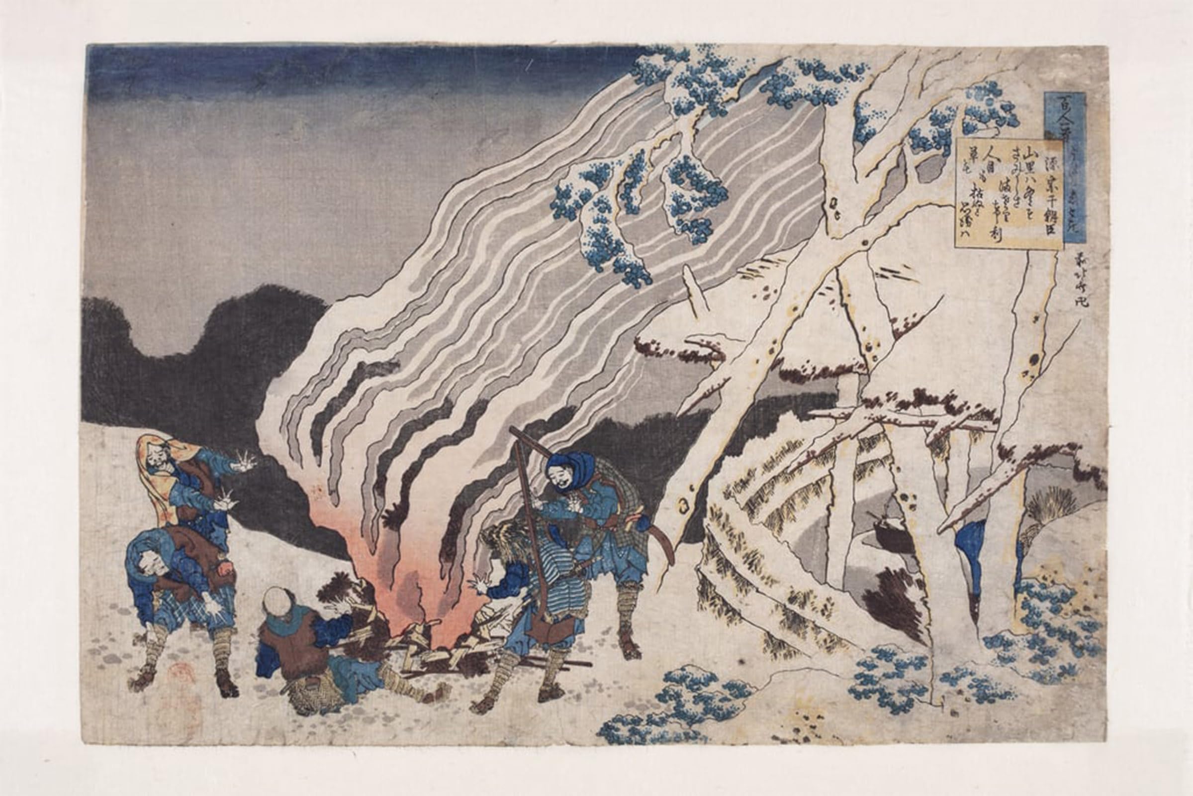 SERENDIPITP Vintage Picture Print on Canvas Wall Art Poster Poem by Minamoto No Muneyuki by Katsushika Hokusai Artwork Print Poster for Wall Decor 60x90cm