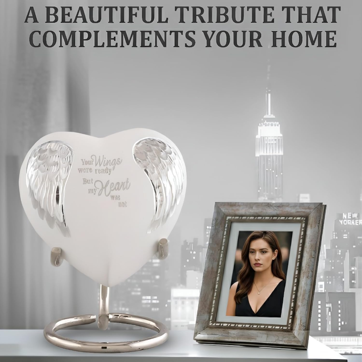 Keepsake Company's White Mini Heart Urn - Heart Shaped Little Cremation Urns - Keepsakes for Human Ashes - Small Urn for Ashes from Keepsake Company