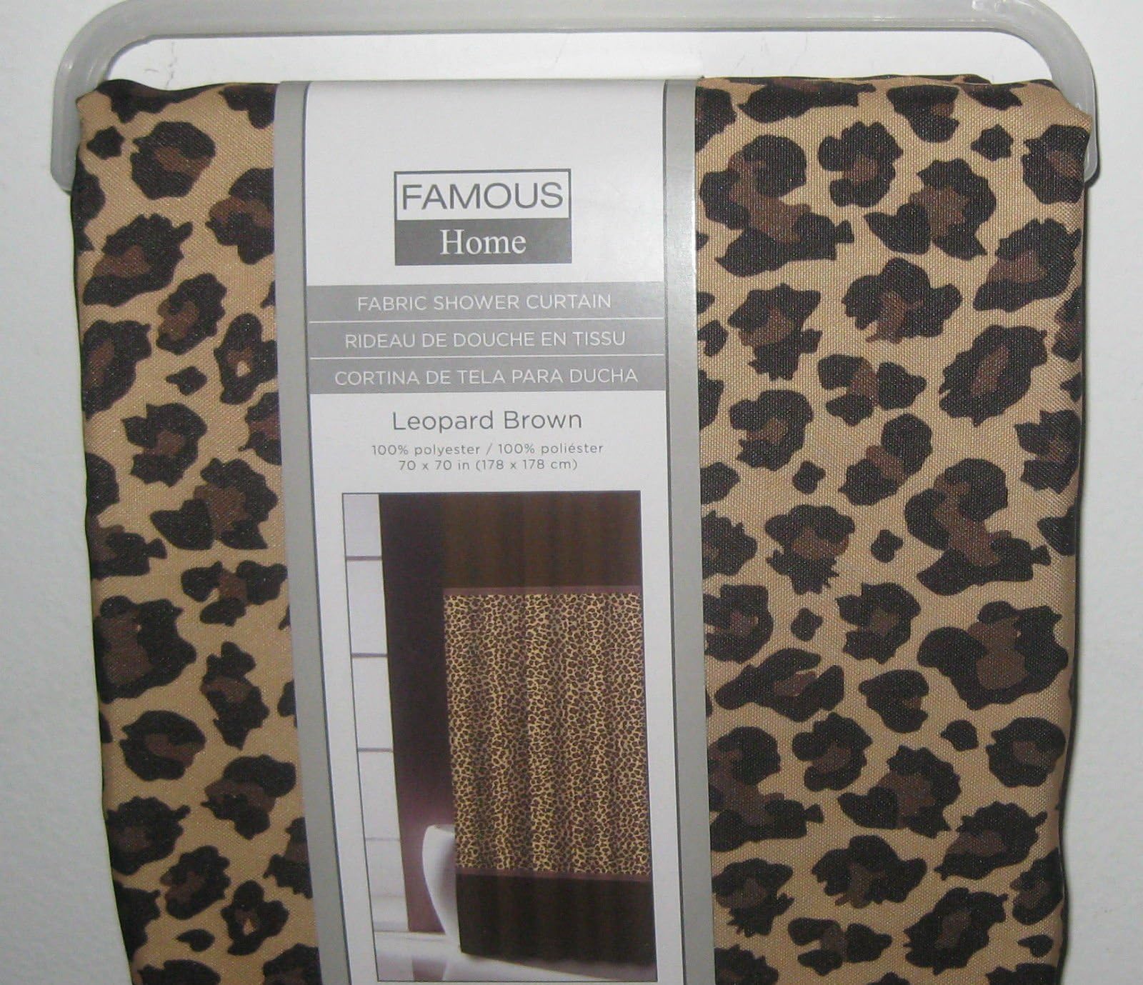 Shower Curtain, Leopard Brown