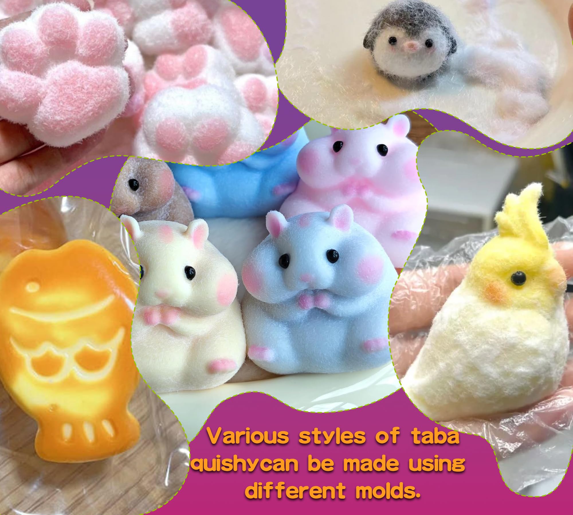 Płynny silikonowy zestaw do robienia squishy 1000 g, silikon AB 1:1, ultra miękki, szybkoschnący, do Taba Squishy i formowania łapy kota i chomika, kreatywny wypoczynek antystresowy, prezent