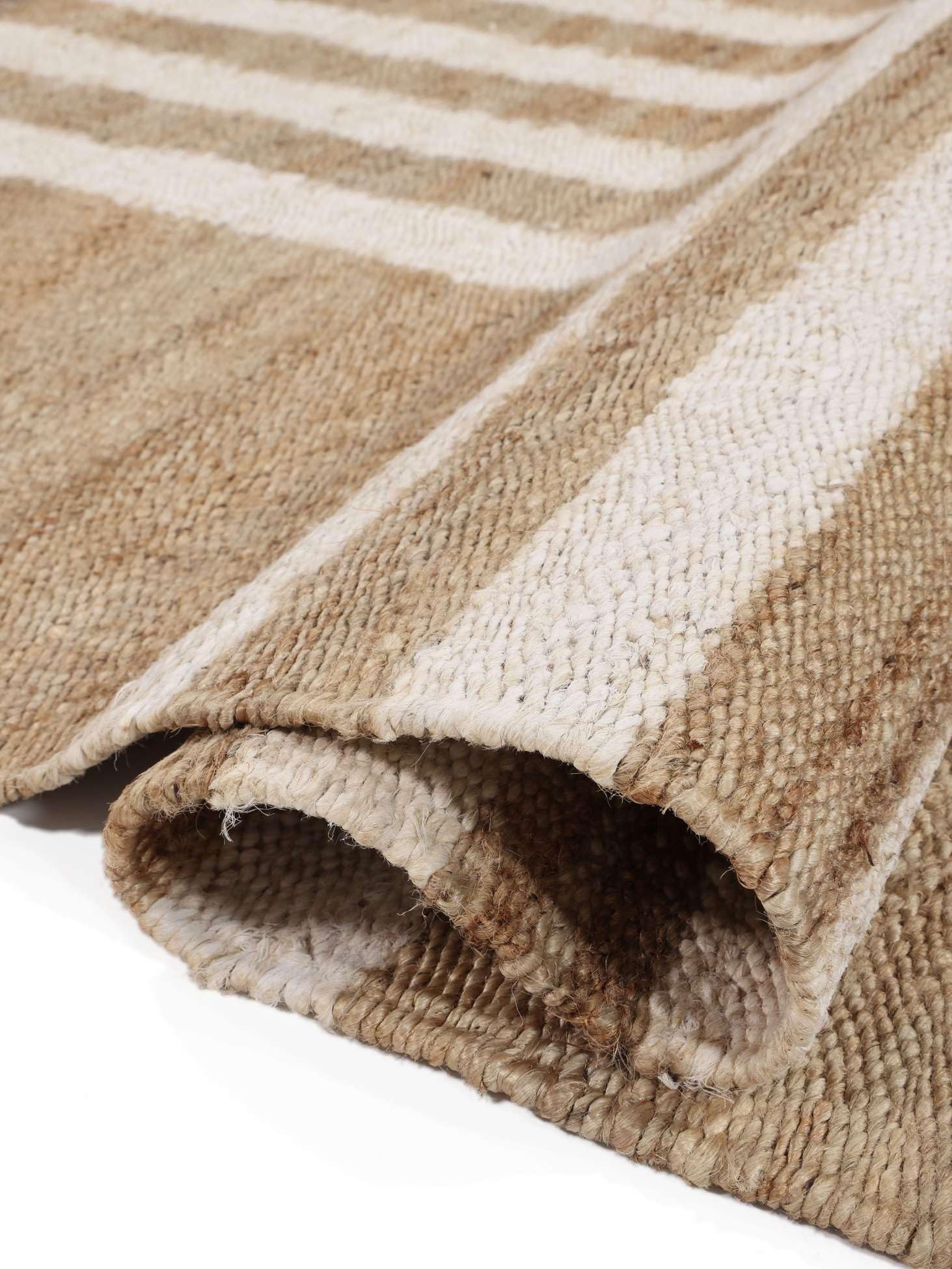 RugVista Solista Flag Jute Alfombra, 200 x 300 cm, Beige/Natural | Modernas, Rectangular, Pelo medio, Limpieza en seco, Sala de estar, Dormitorio, Cocina
