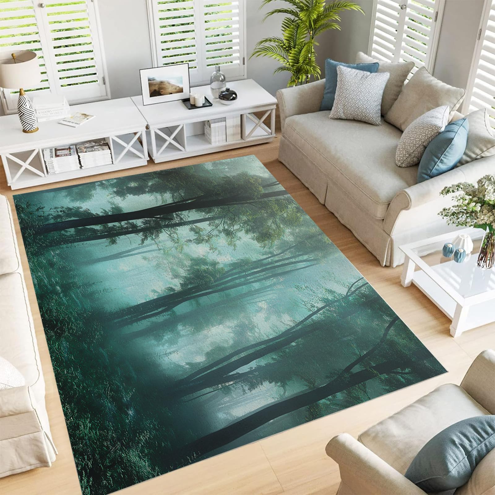 Tapis de salon lavable pour un intérieur chaleureux et sans stress