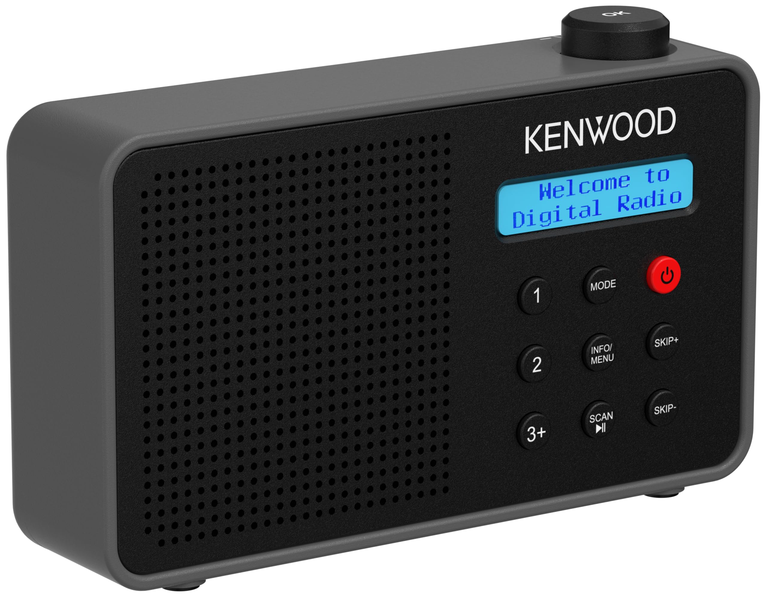 KENWOOD CR-M25DAB Radiosveglia DAB+/FM con ASA, Bluetooth 5.3, Dual Alarm, Sleep Timer, batteria Li-ion, 30 preset, jack 3,5 mm – Nero
