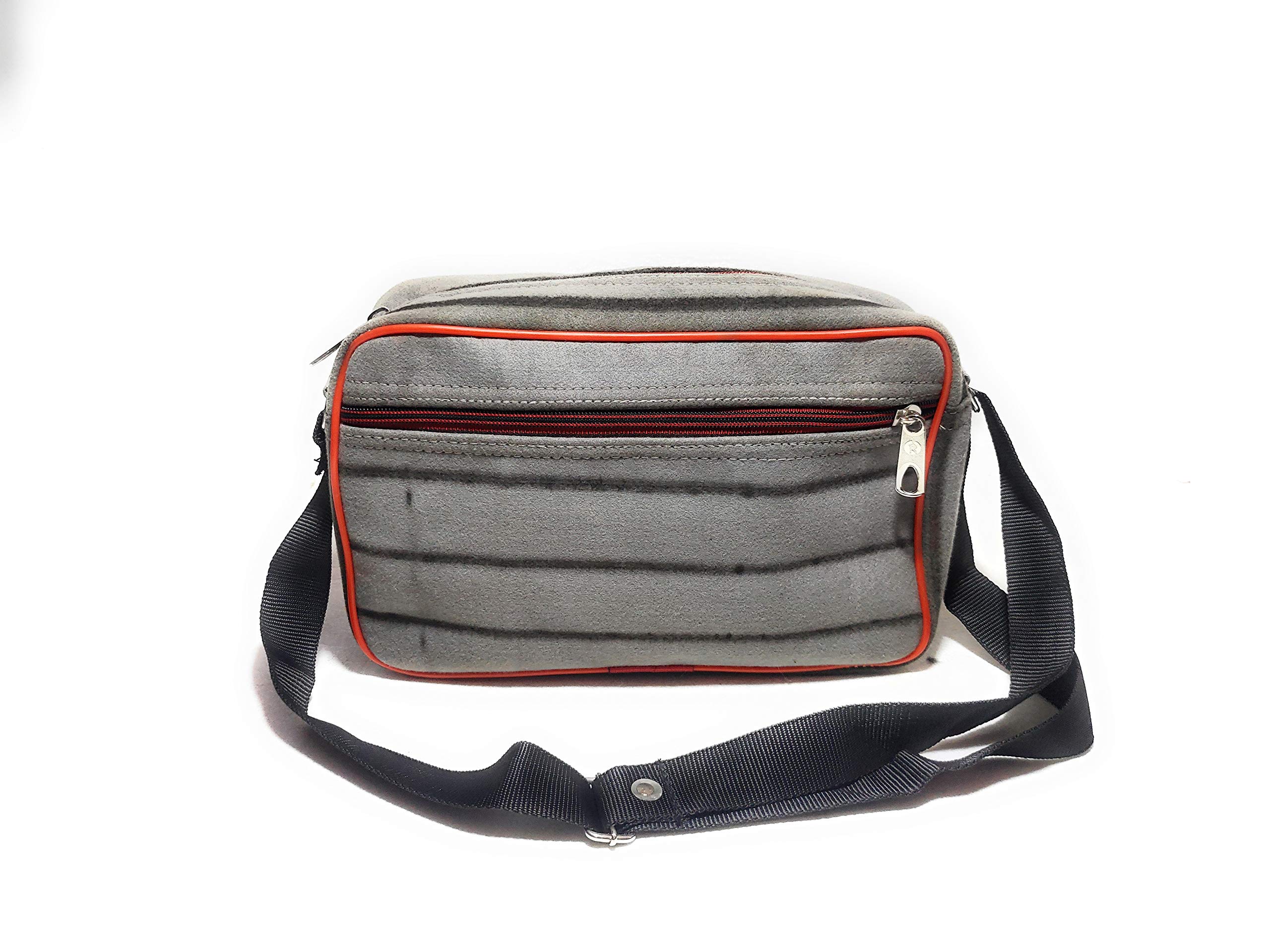 Sling Bag Cross Body Money Document Key Carry One Side Shoulder Bag with Front Pocket (Vulture Grey,Small)-image-38