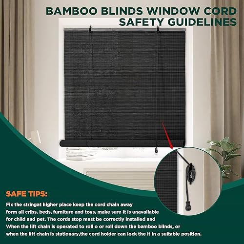 Miniatura 4 de Persianas enrollables de caña para exteriores, persianas enrollables de patio, persianas enrollables romanas, persianas enrollables opacas para