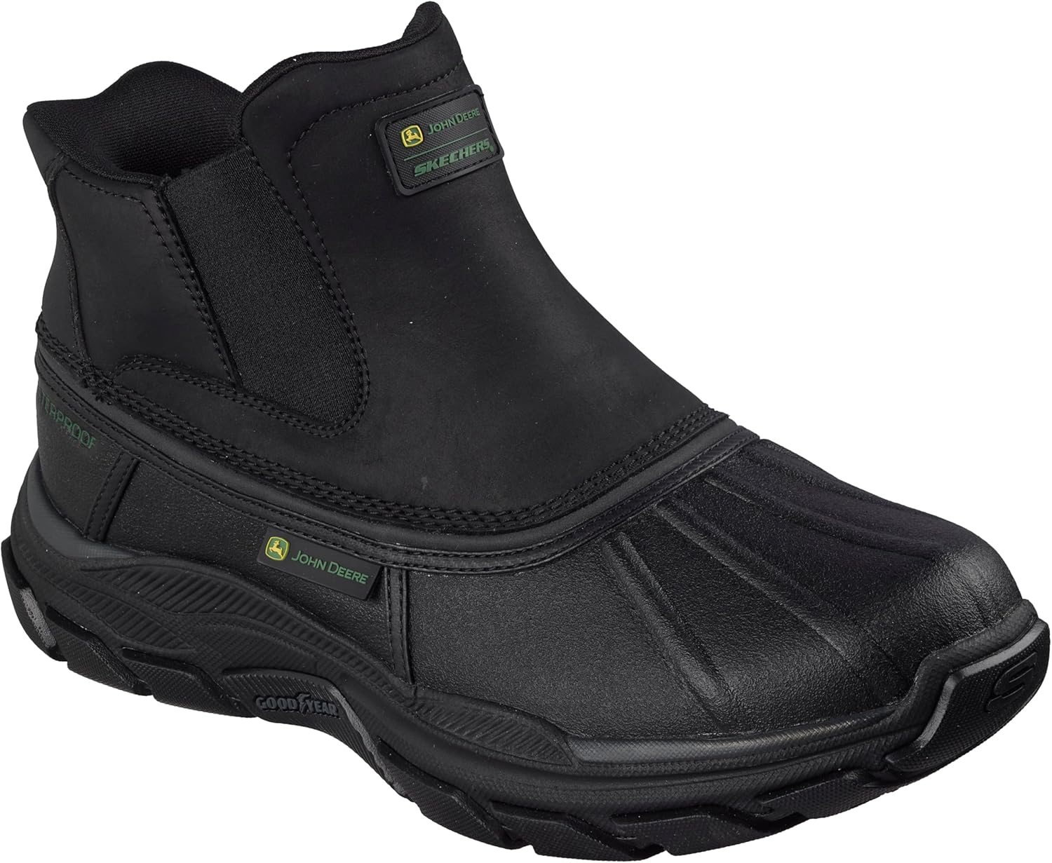Skechers Men's John Deere Men's Slip-ins Midcut Waterproof Chelsea Duckboot With Goodyear Rubber