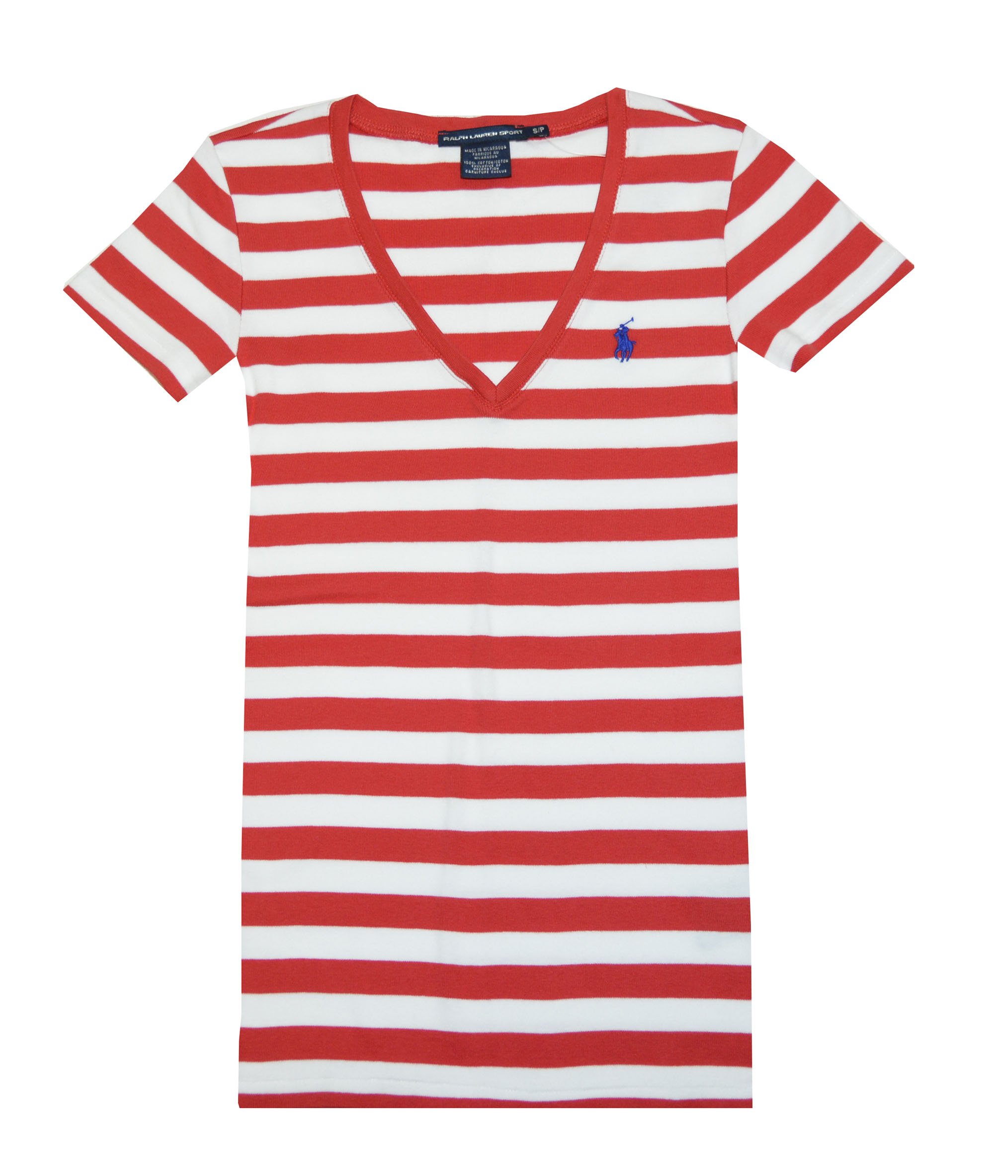 Ralph Lauren Sport Women's Striped V-neck T-shirt