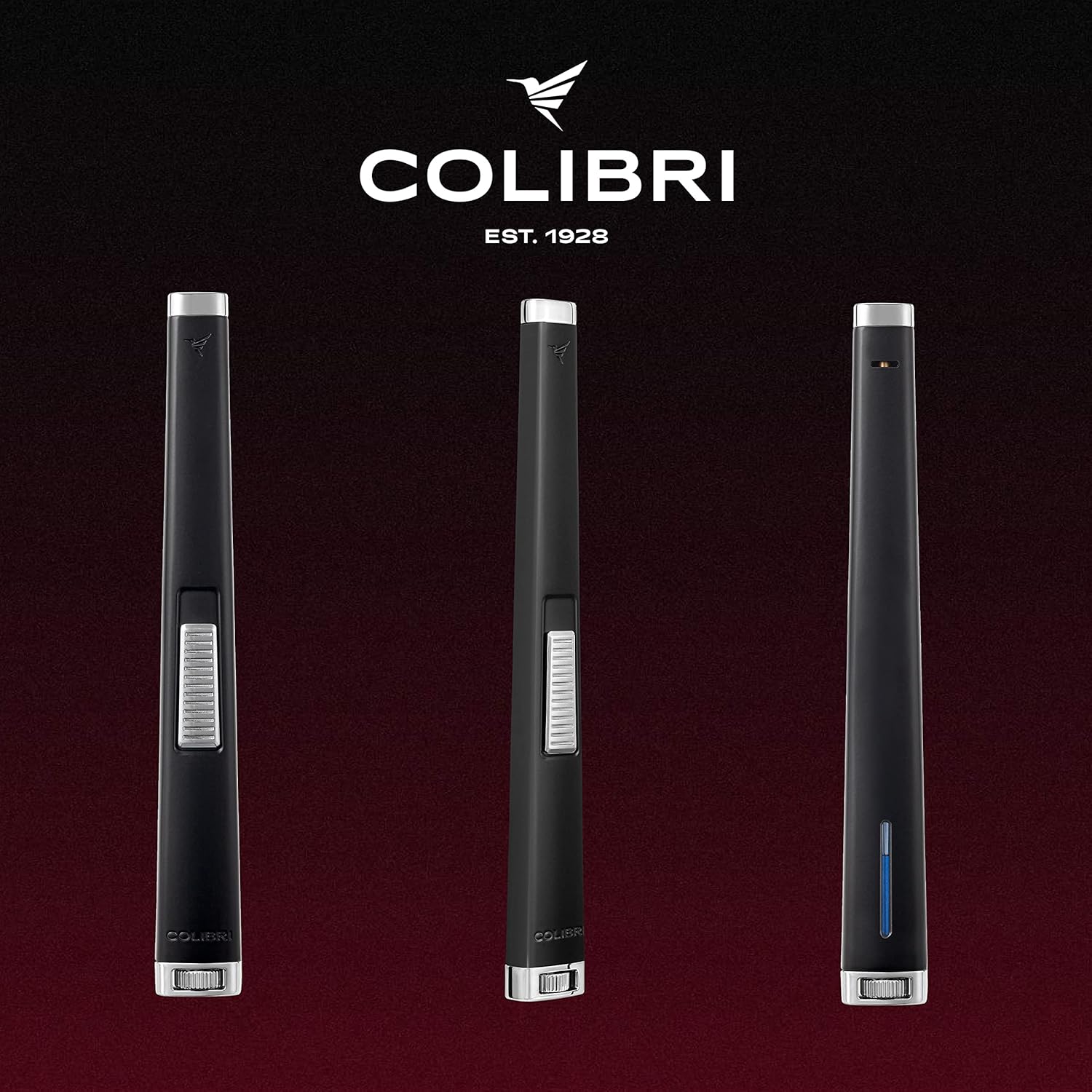 Colibri Aura 10mm Flat Flame Torch Lighter, Multi-Purpose Butane Refillable, Candle, Camping Accessories. Single Action Torch and Refillable Butane.